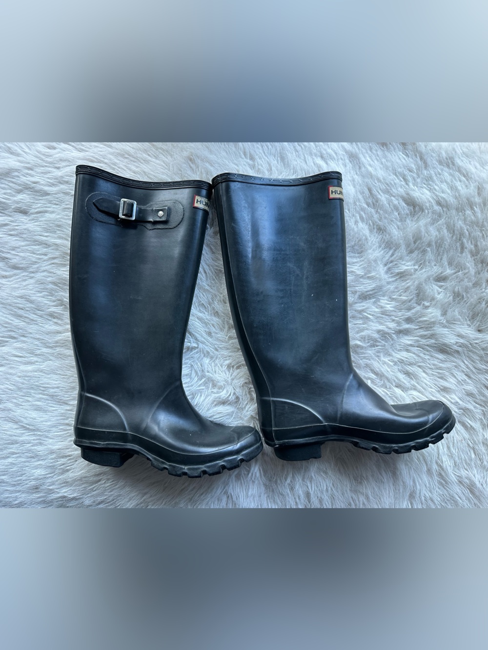 Hunter Hntres women w23279 rain Wellington waterproof boots Black 5 - Picture 2 of 15